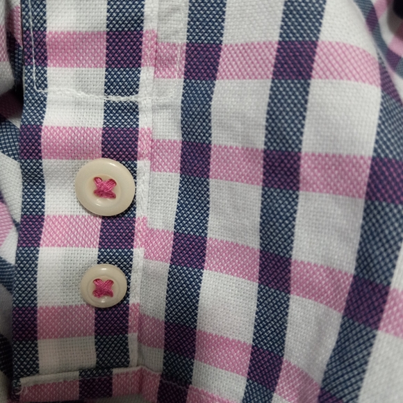 Peter Millar 4XT Mens Cotton Long Sleeved Pocketed Button Down Checked Shirt - Picture 3 of 11